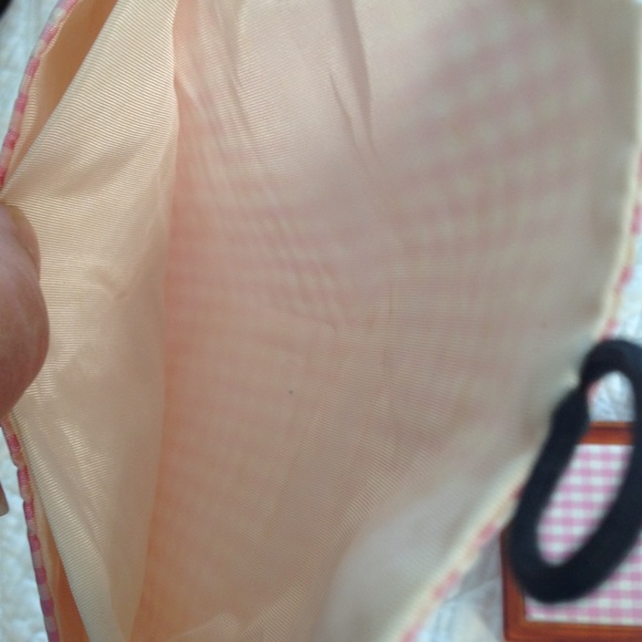 1950”s Cosmetic Bag Set Pink Gingham Vintage - Picture 2 of 5